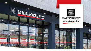 Un exemple de campagne pub de MBE, Mail Boxes etc.